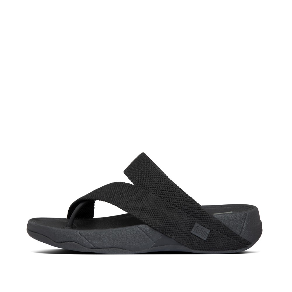 Fitflop Mens Sandals - Sling Weave Toe-post - Black - 216-ZNHOLY